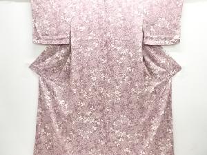 草花模様小紋着物